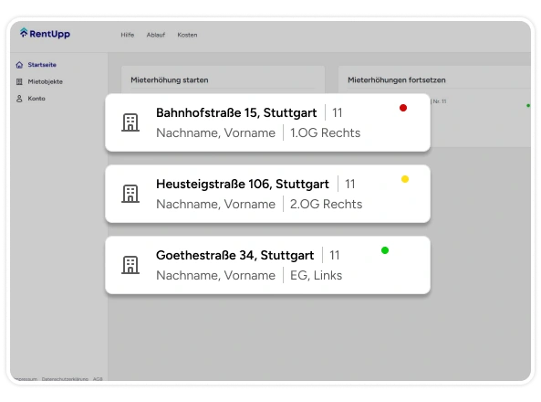 RentUpp Dashboard Interface